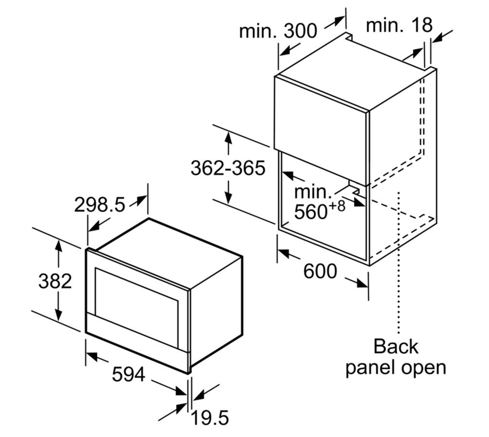 Cách lắp đặt lò vi sóng âm tủ