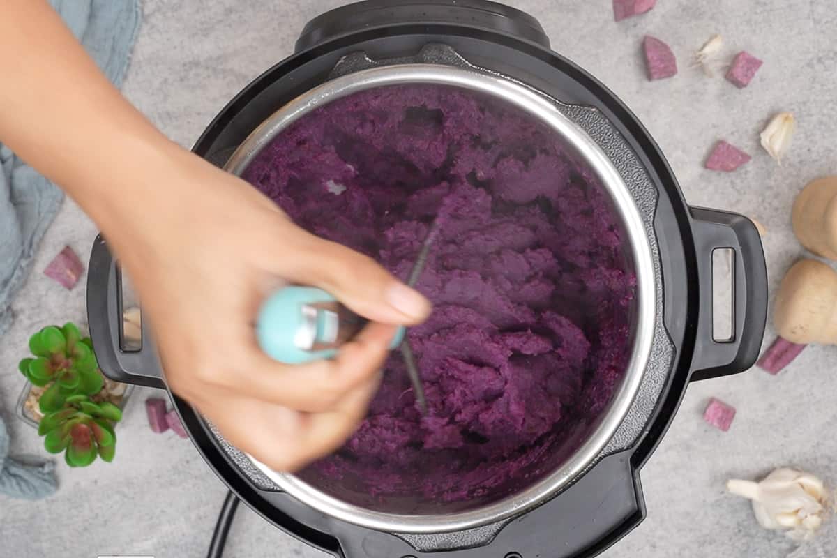 cách làm bánh mì khoai lang tím bằng nồi chiên không dầu