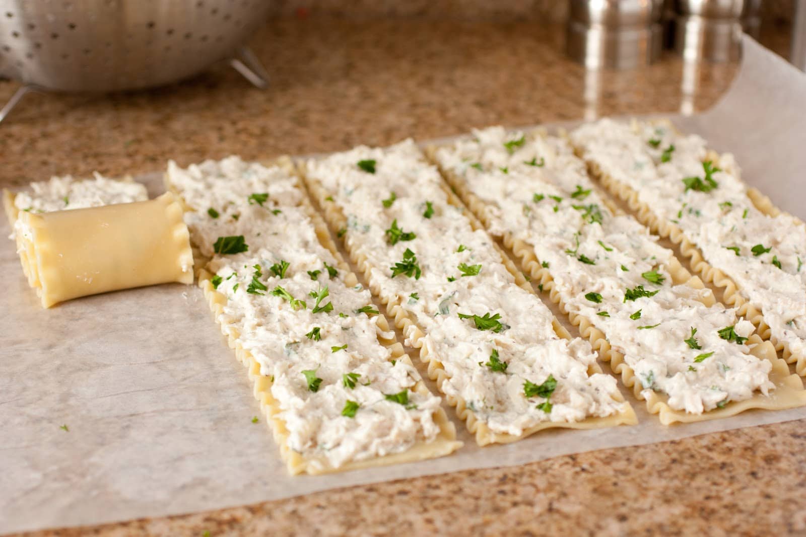 cách làm món Lasagna cuộn phô mai