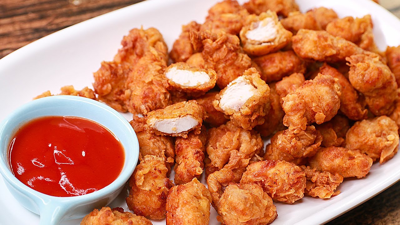 Công thức làm gà popcorn thơm giòn với nồi chiên không dầu