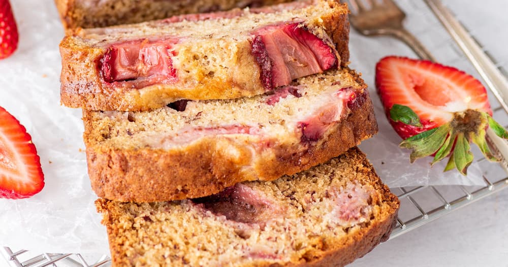 công thức bánh mì chuối dâu