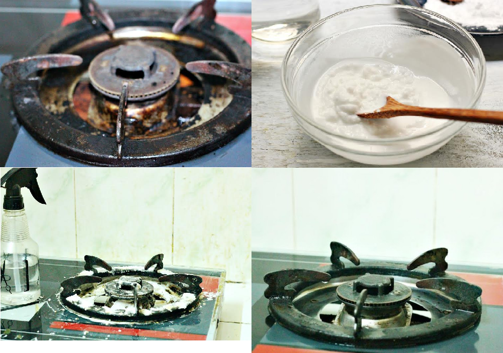 Cách làm sạch kiềng bếp gas