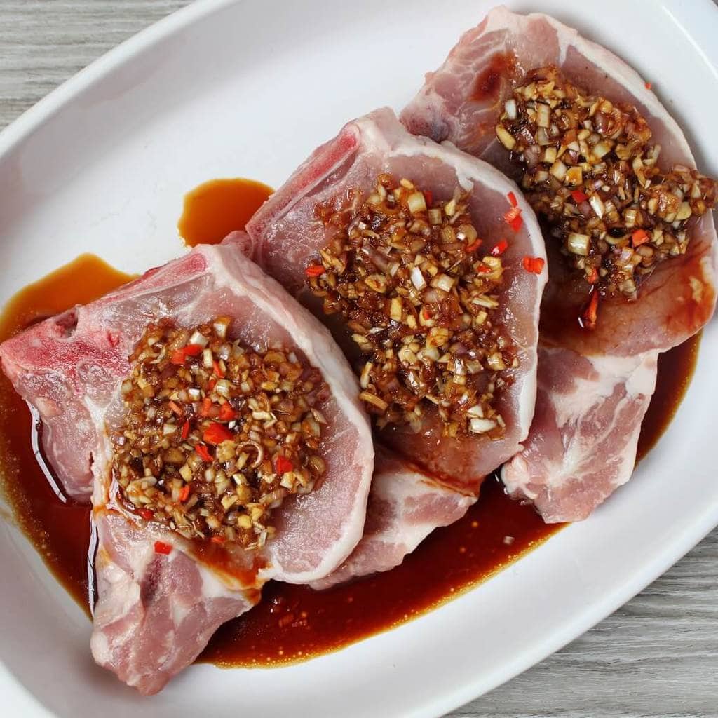 làm thịt ba chỉ chiên sả ớt bằng nồi chiên không dầu