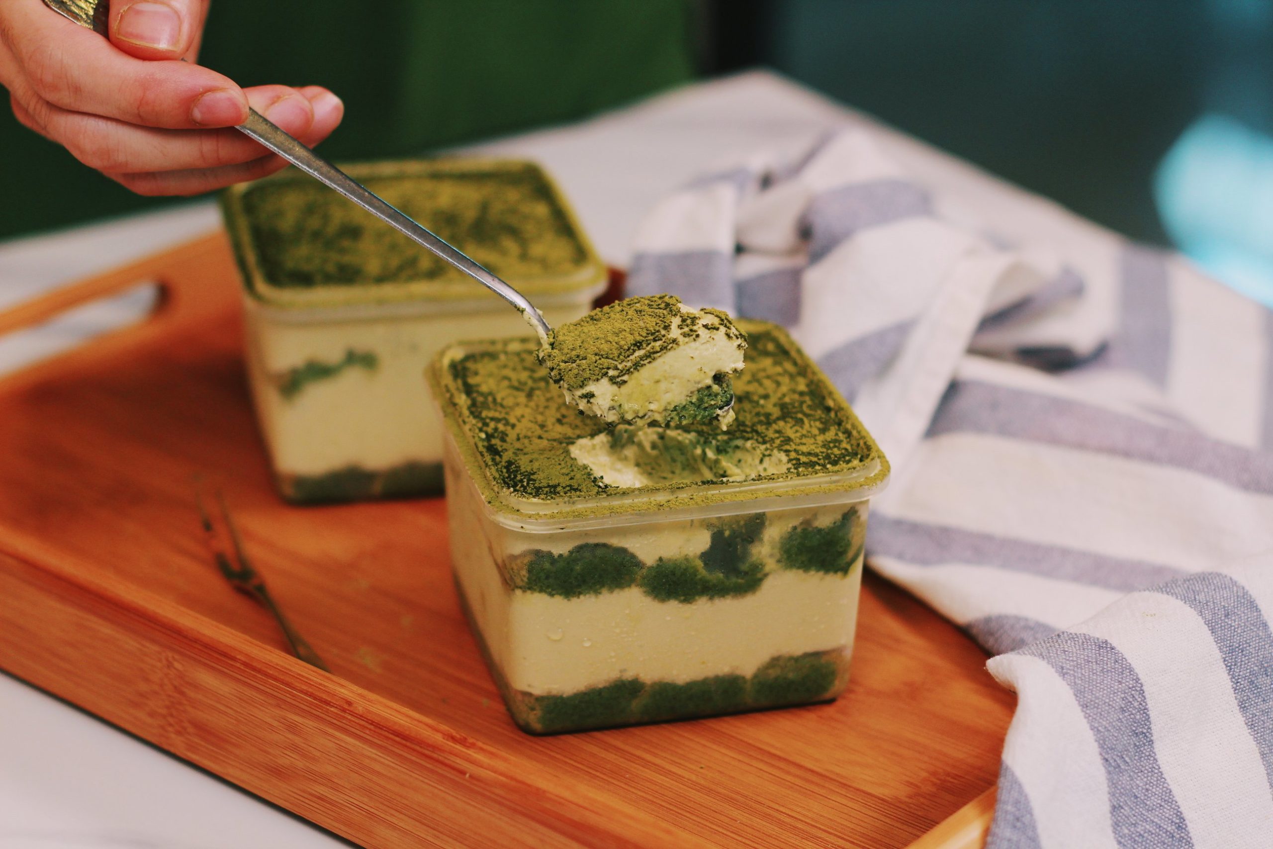 cách làm bánh Tiramisu trà xanh