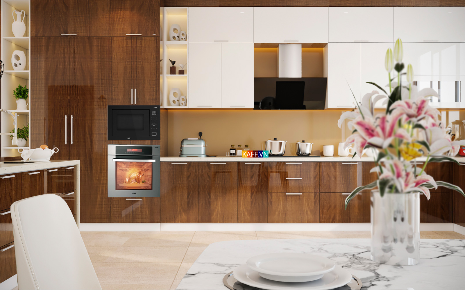 3 cách sắp xếp nhà bếp khoa học hợp lý