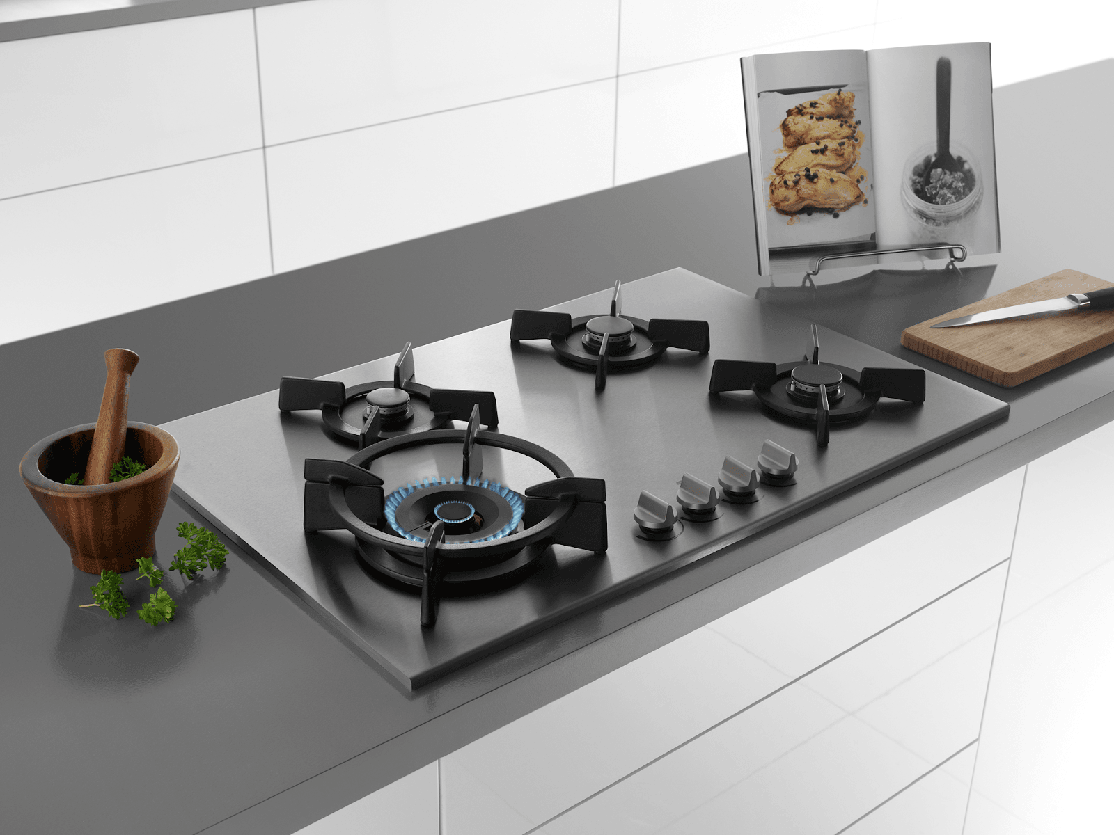 Bếp gas âm có tốn gas hơn bếp gas dương hay không