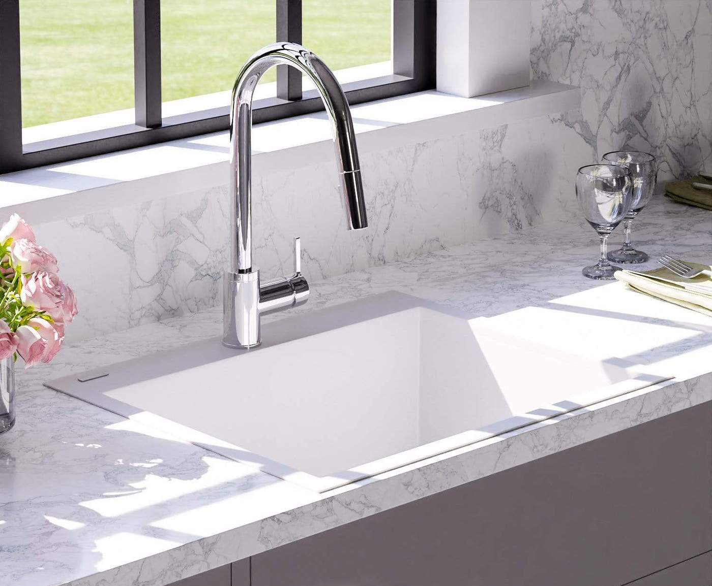 Có nên lắp đặt chậu rửa bát âm bàn đá hay không
