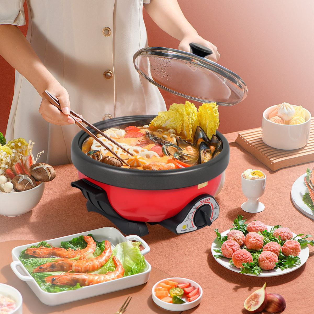 Nên dùng nồi lẩu điện hay bếp từ để nấu lẩu