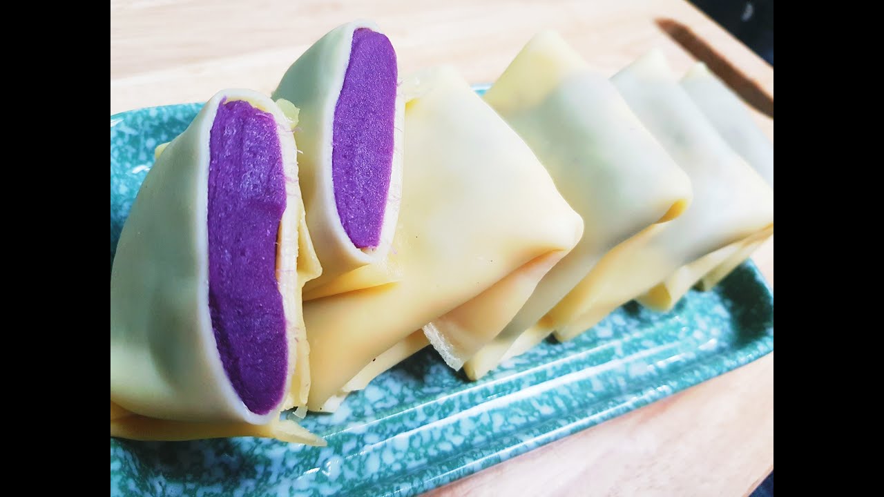 cách làm bánh Crepe cuộn nhân khoai lang tím