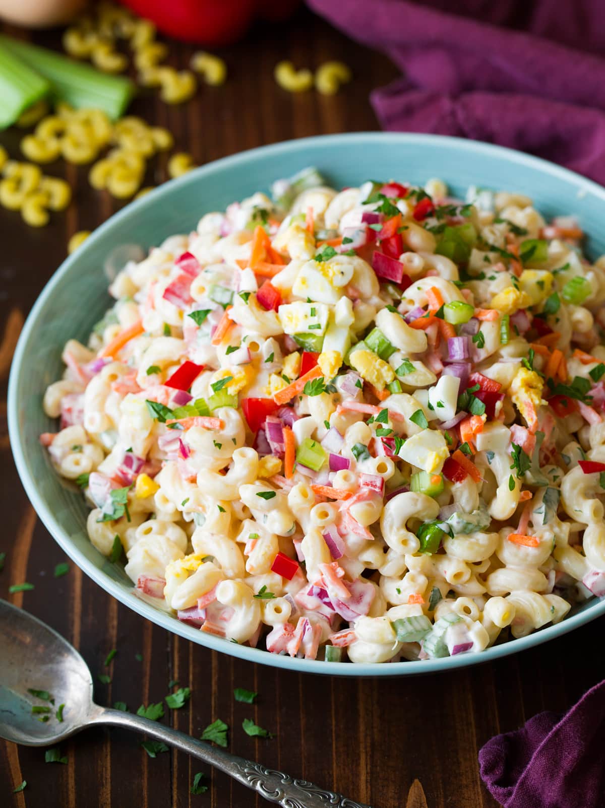 cách làm salad nui rau củ