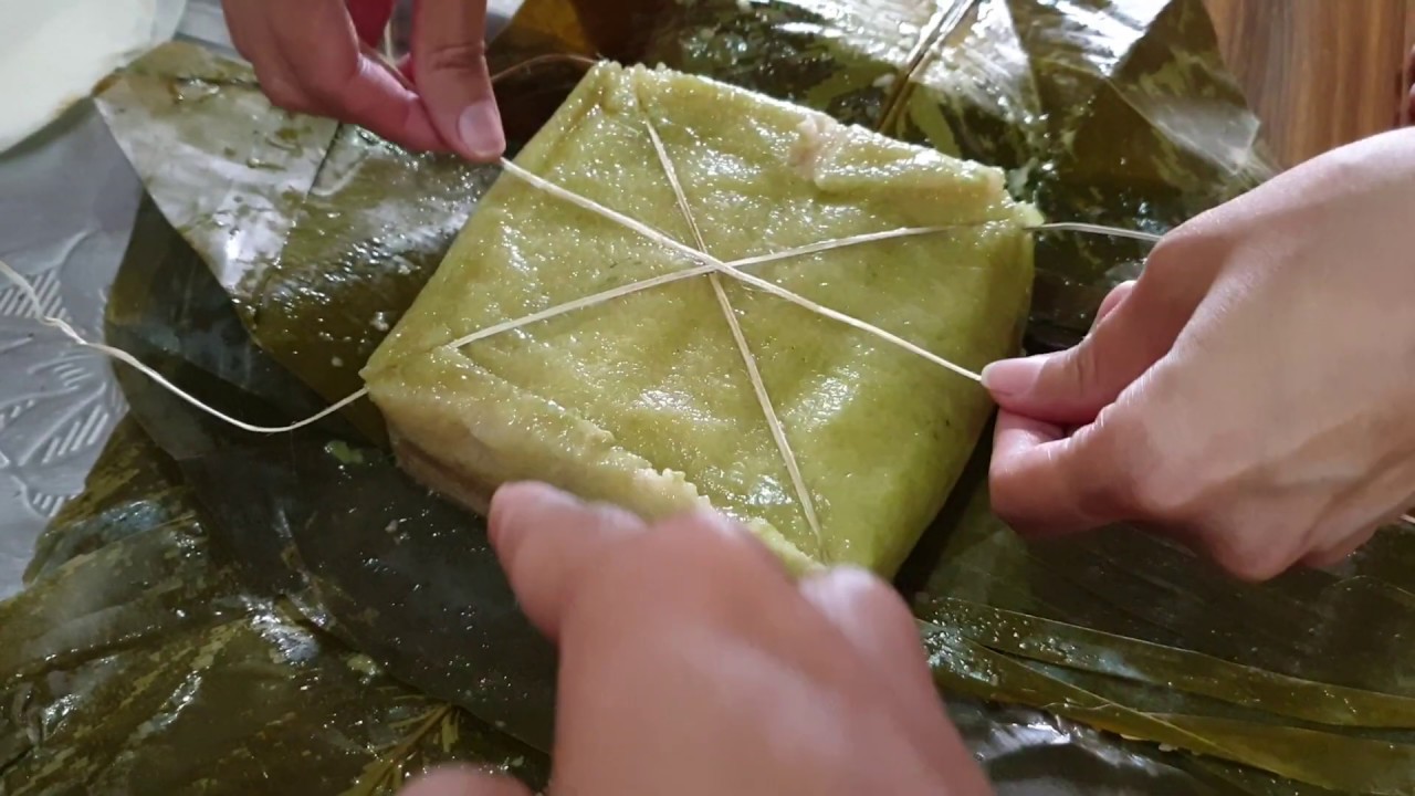 cách chiên bánh chưng không dùng dầu ăn, chỉ dùng nước