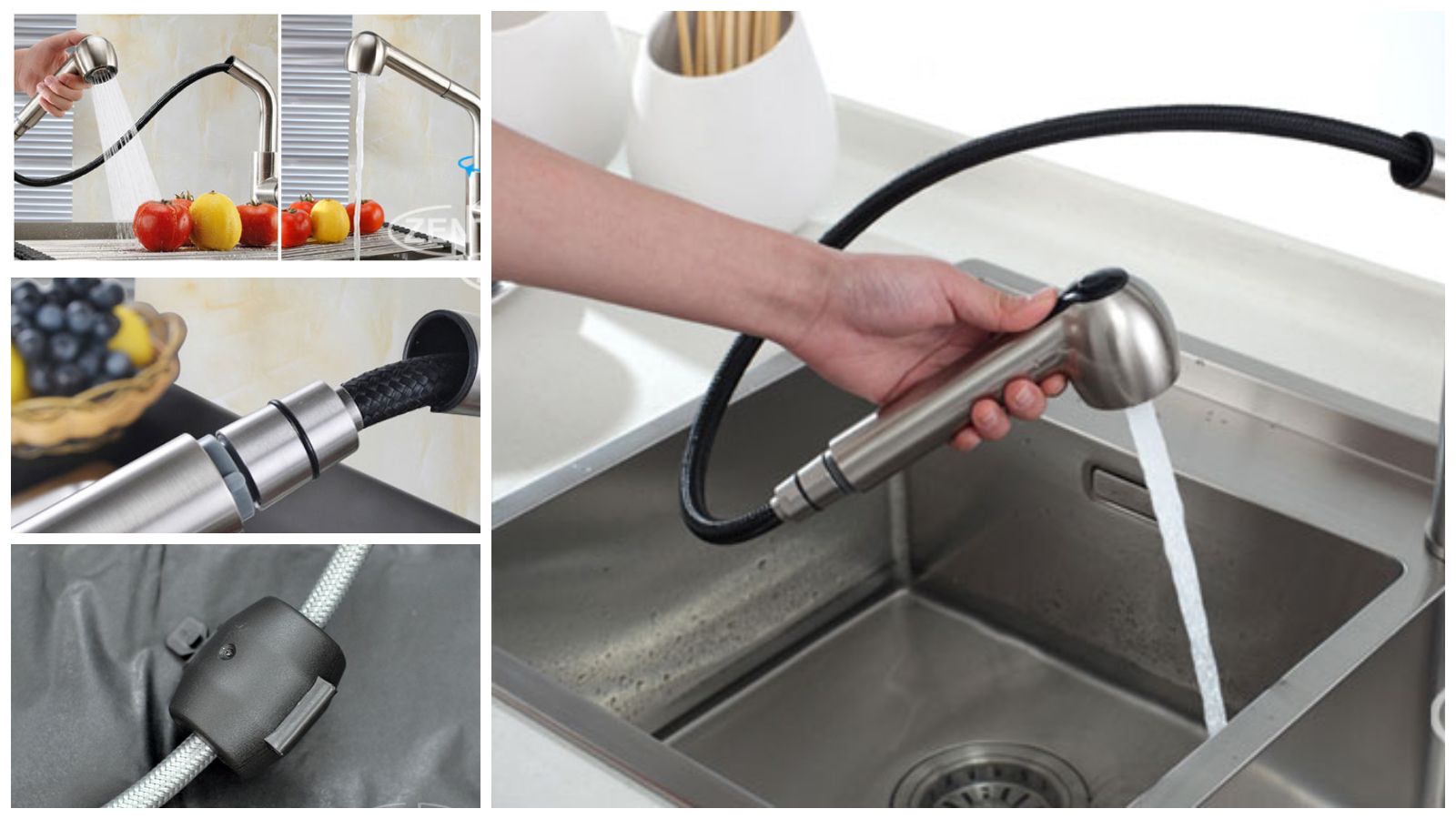 Tính năng của vòi rửa bát dây rút