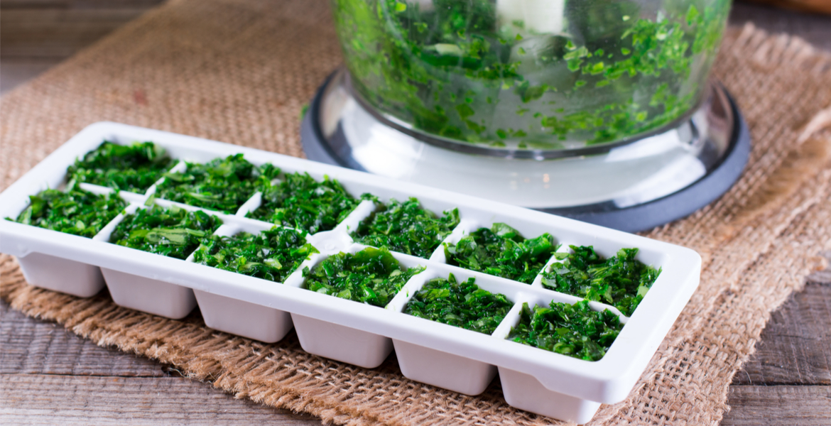 mẹo đông lạnh rau gia vị