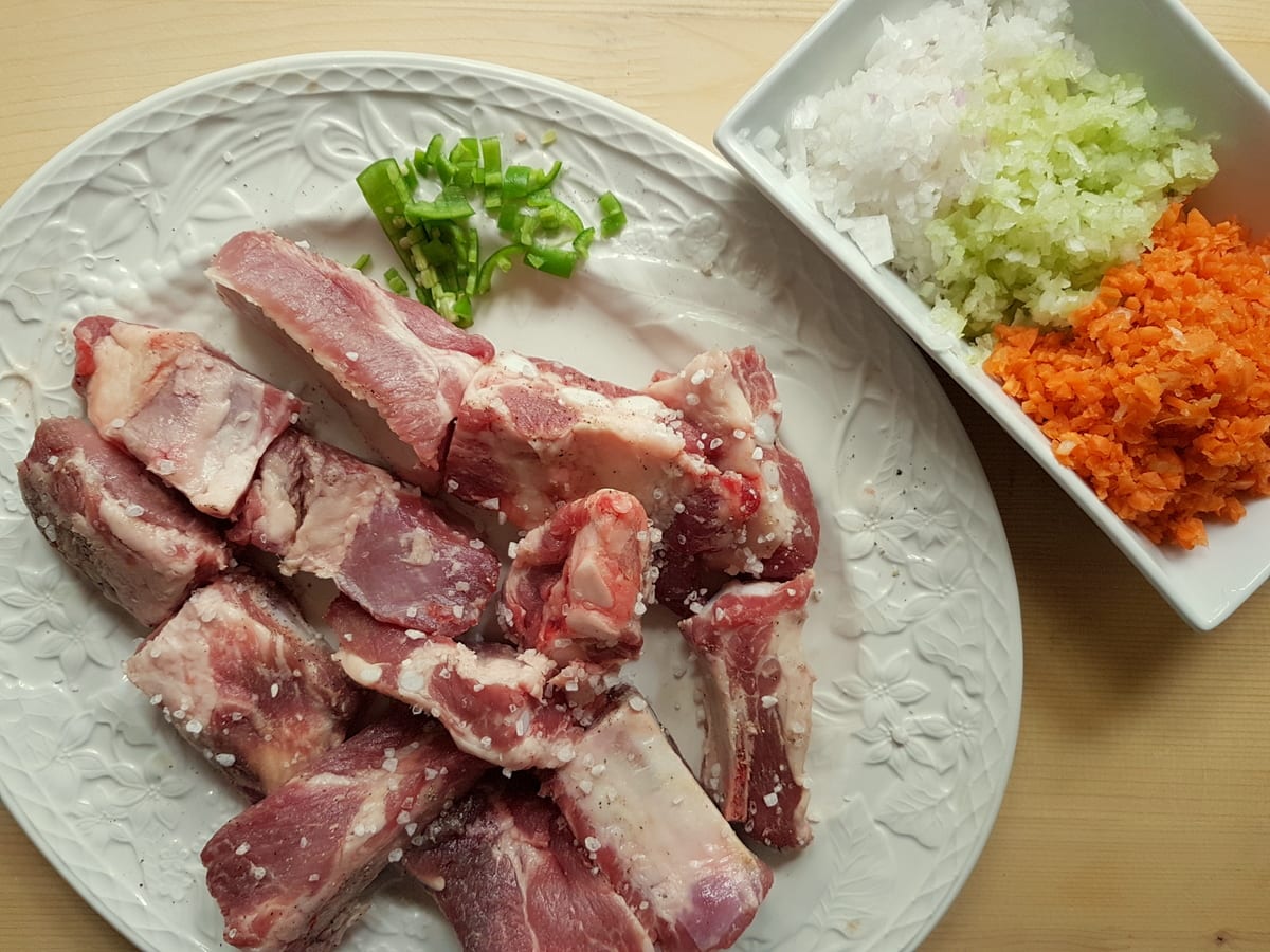 công thức sườn nướng mè bằng nồi chiên không dầu
