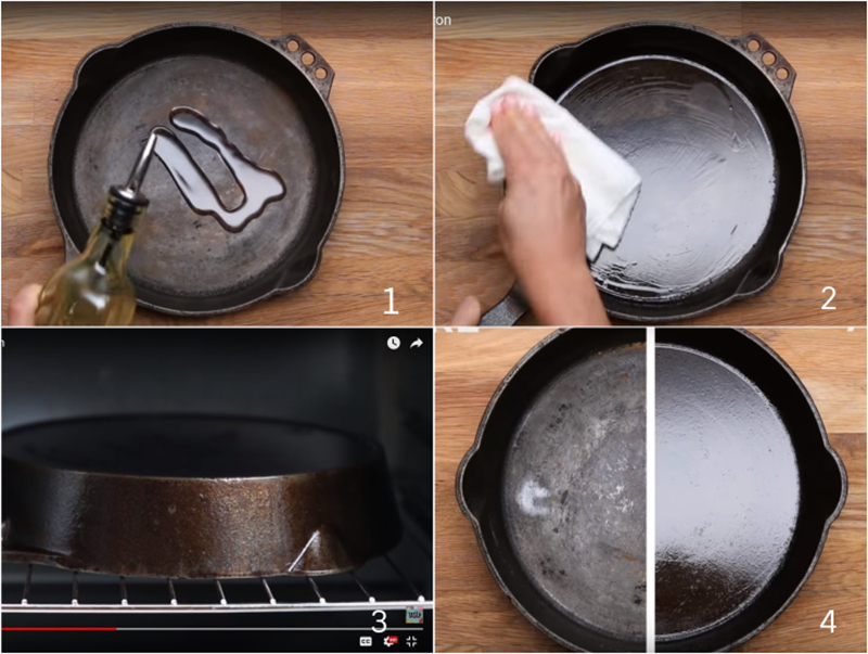 Lưu ý khi bảo quản và nấu ăn với chảo gang