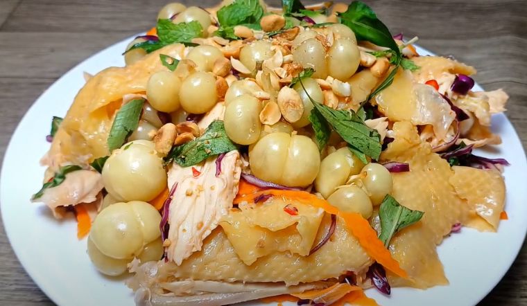 cách làm gỏi gà bòn bon