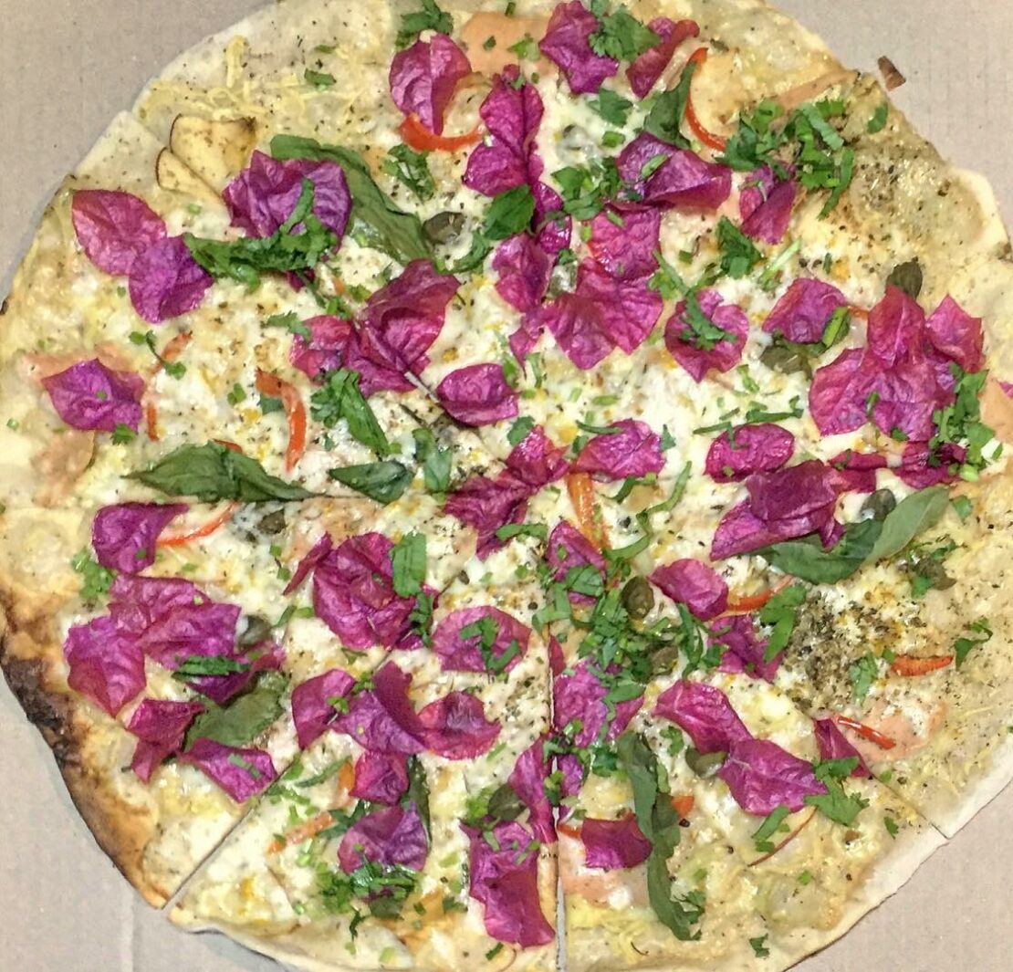 cách làm pizza hoa giấy