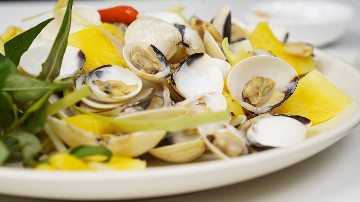 công thức ngao hấp dứa