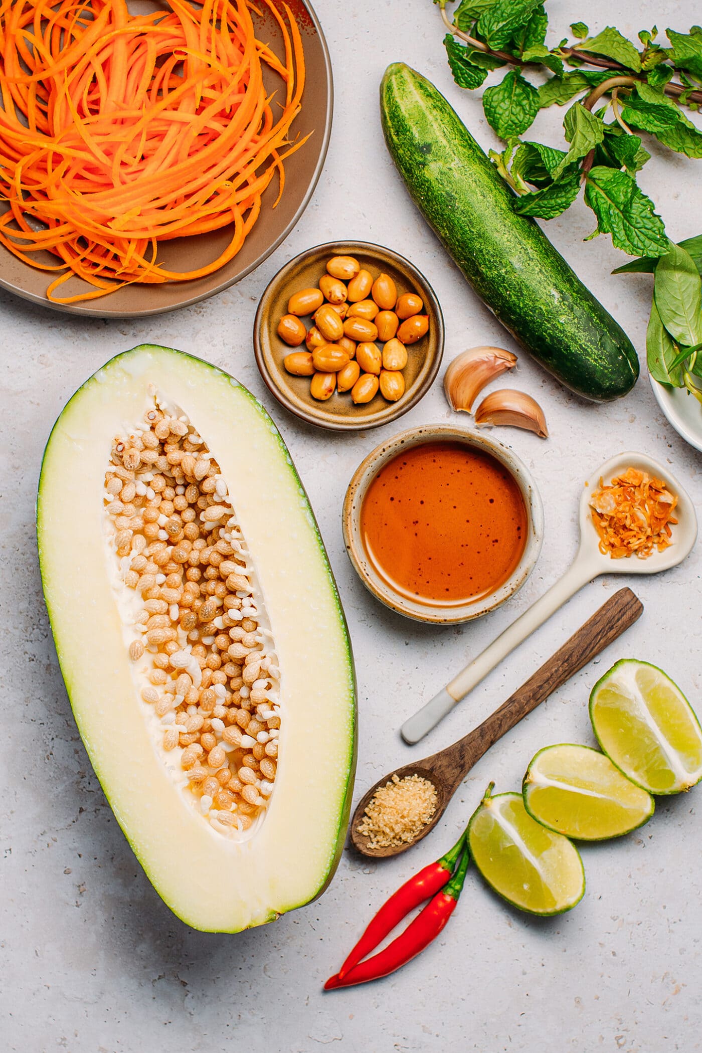 cách làm nộm đu đủ xanh
