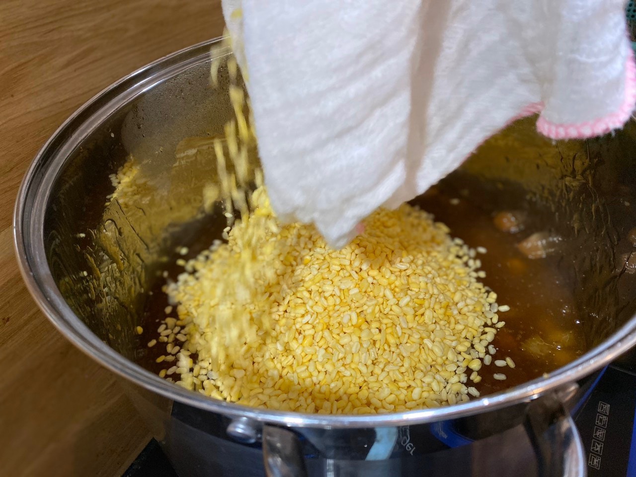 làm chè bưởi An Giang chuẩn vị