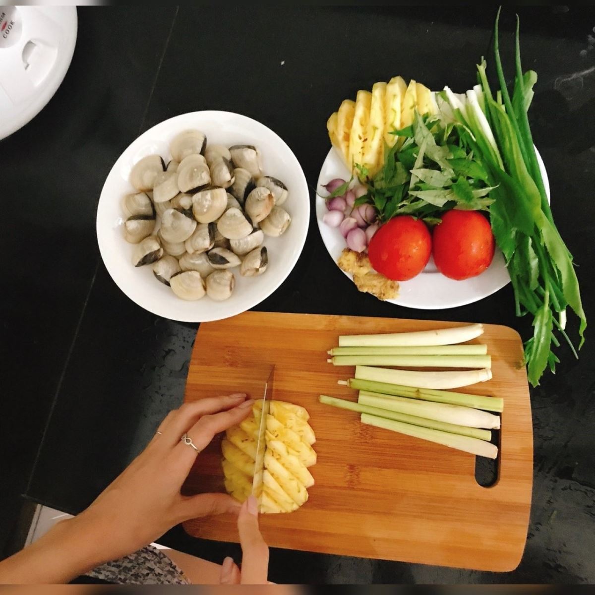 công thức ngao hấp dứa