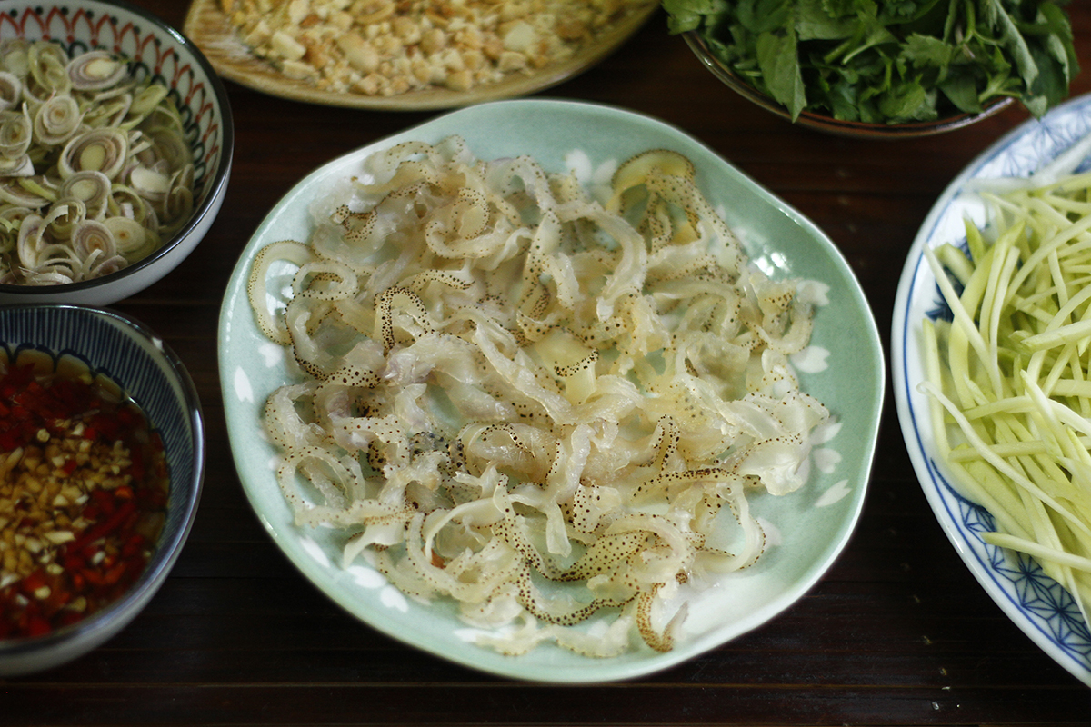 cách làm nộm sứa xoài xanh