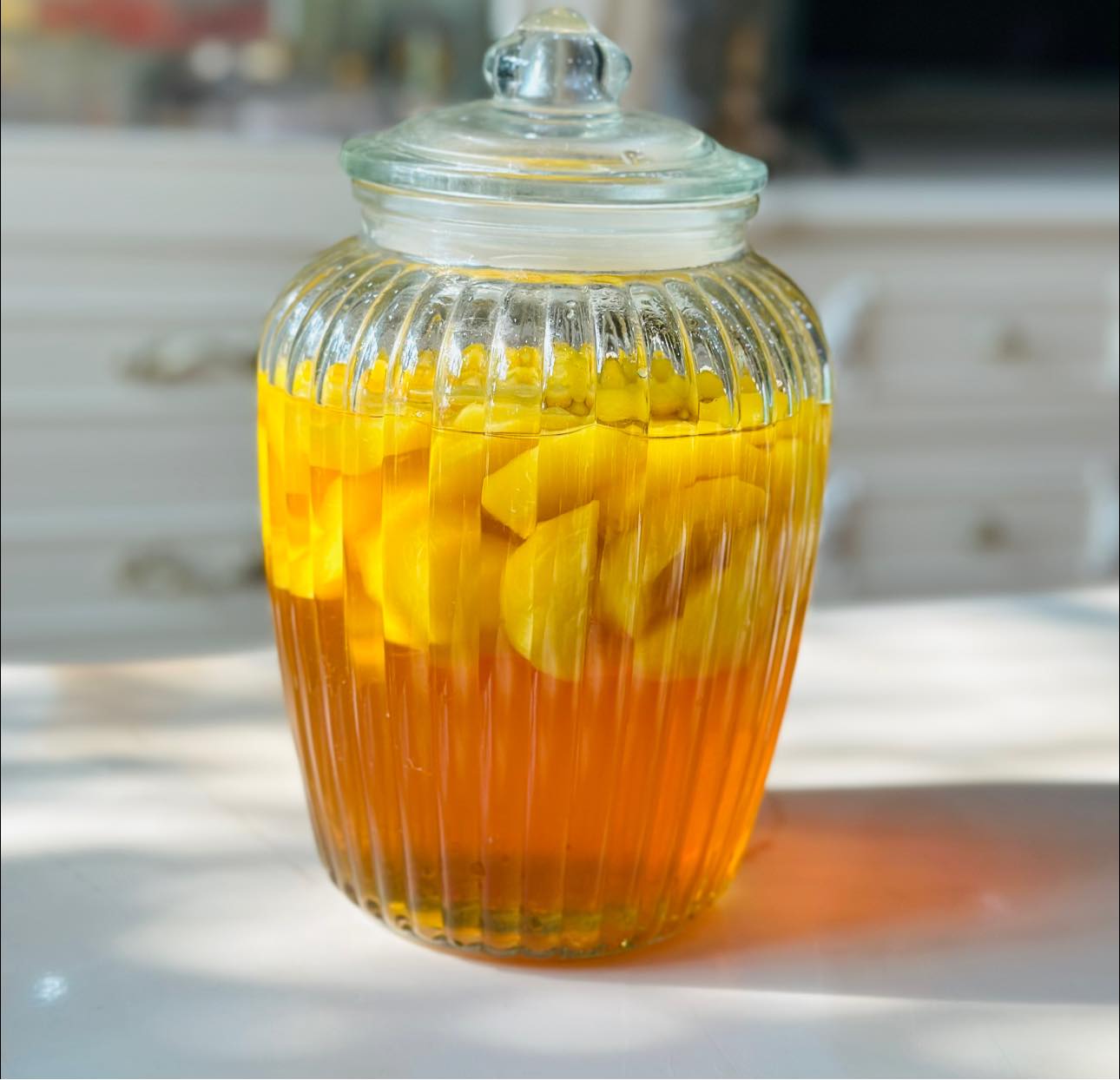 cách làm đào ngâm đường