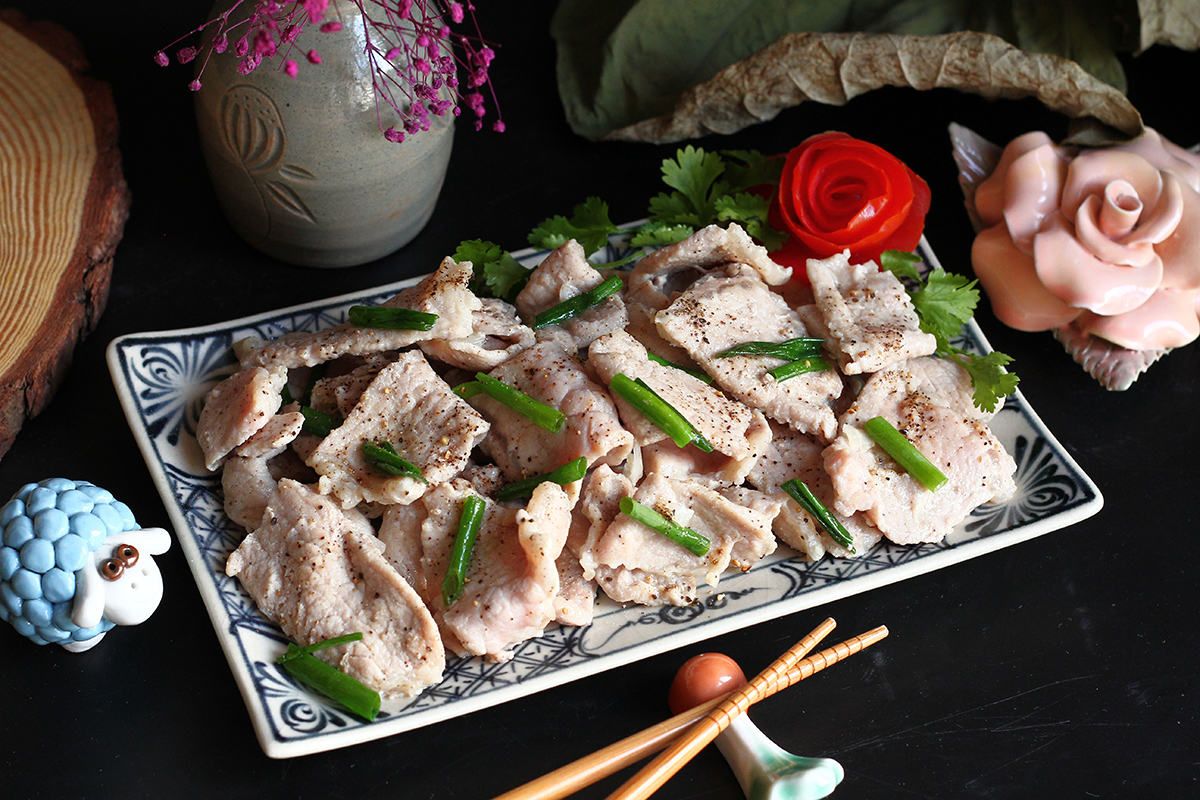 công thức làm món thăn lợn rim tiêu