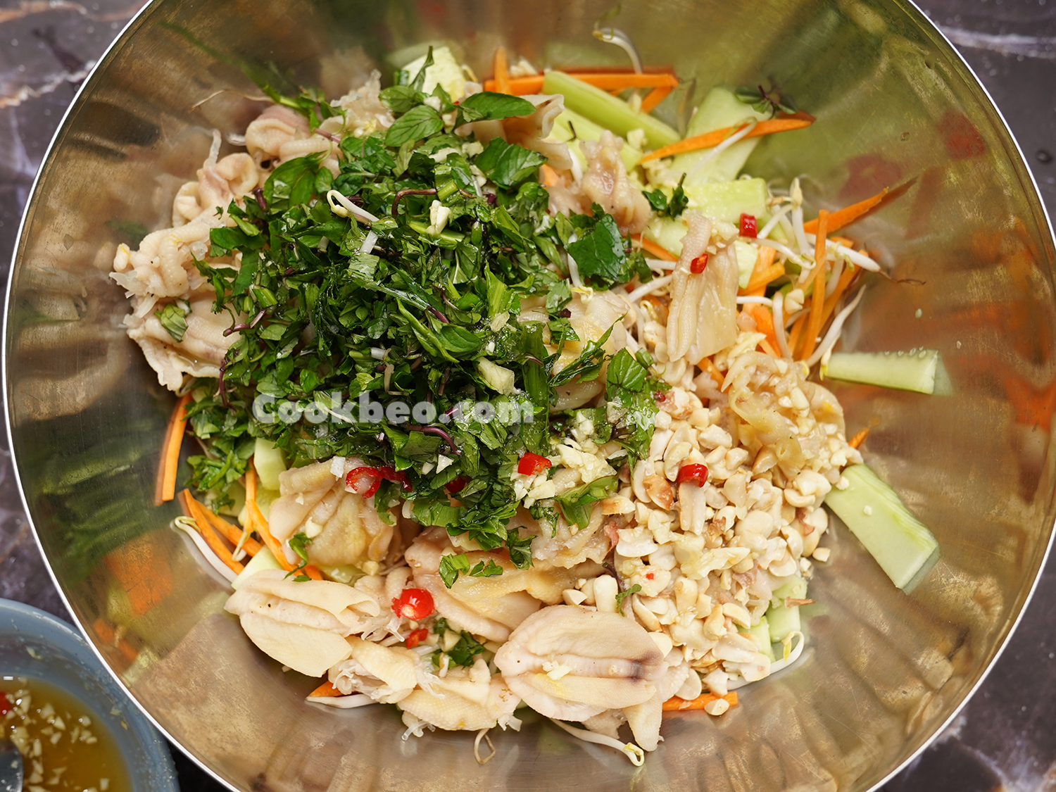 cách làm nộm chân vịt rút xương