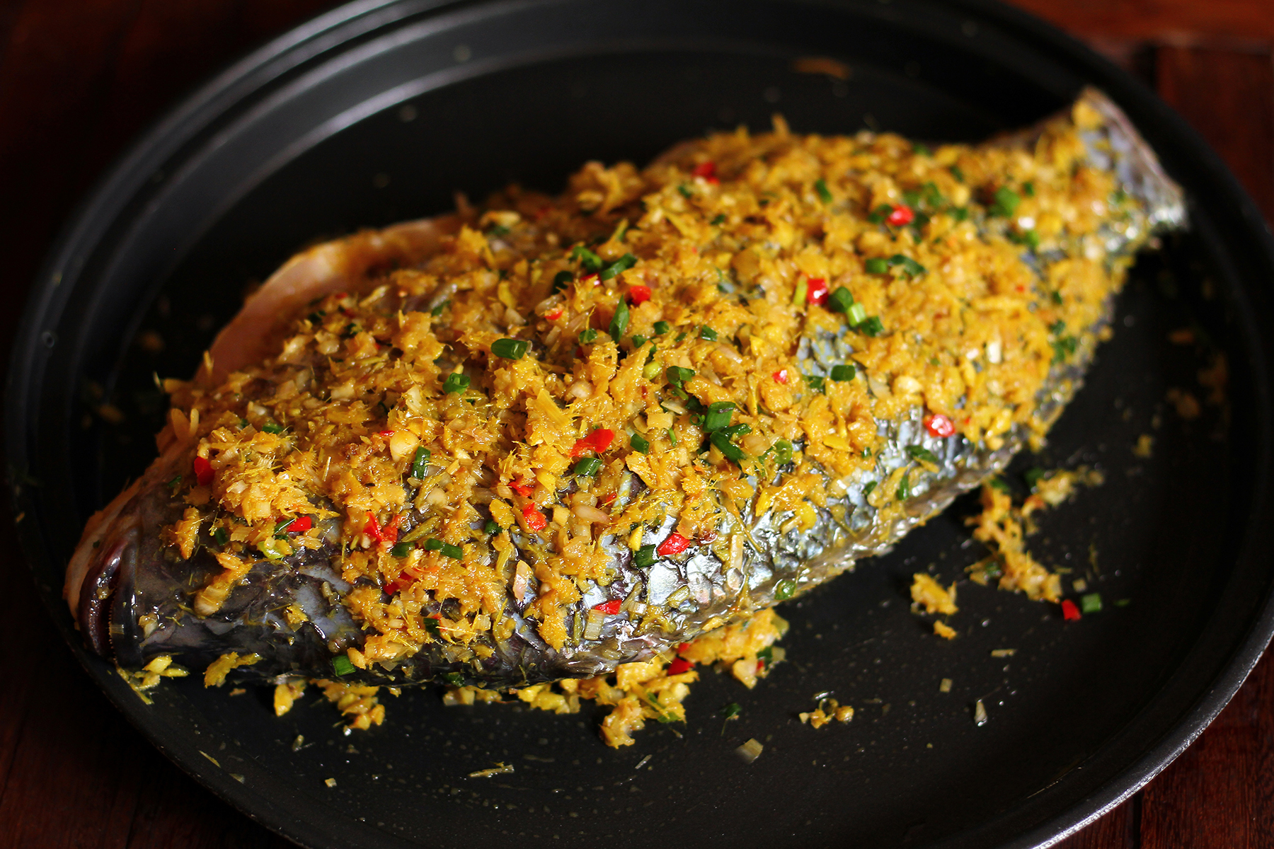 công thức làm cá rô phi nướng riềng sả