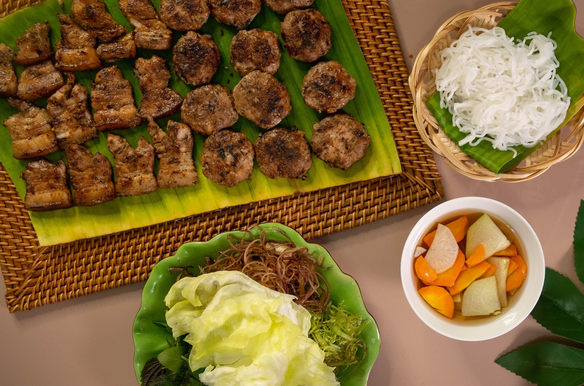 công thức làm bún chả Hà Nội bằng nồi chiên không dầu