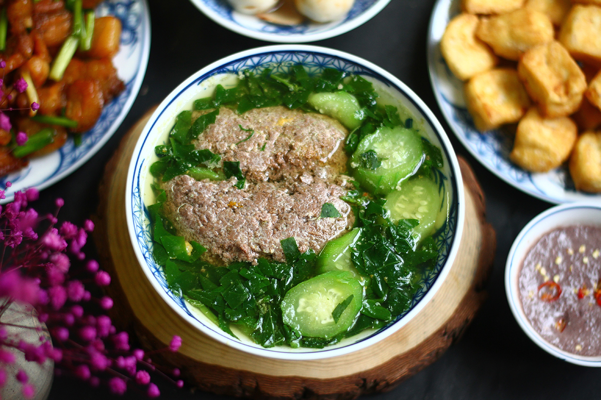 cách nấu canh cua rau đay mồng tơi