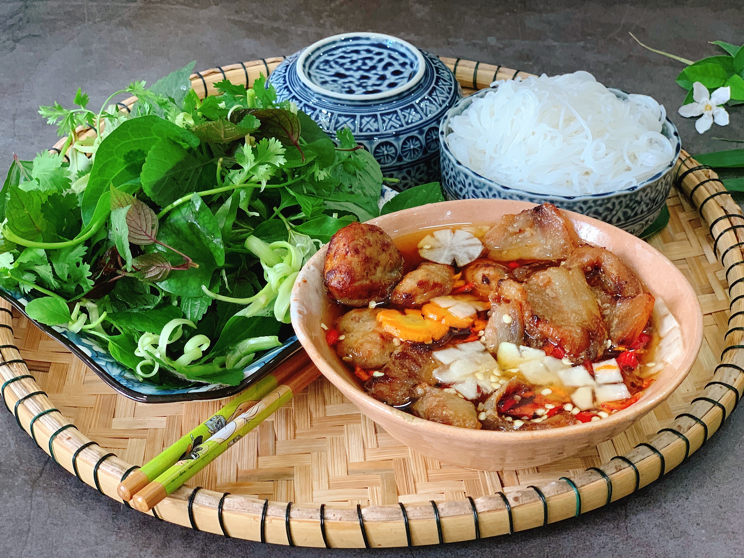 công thức làm bún chả Hà Nội bằng nồi chiên không dầu