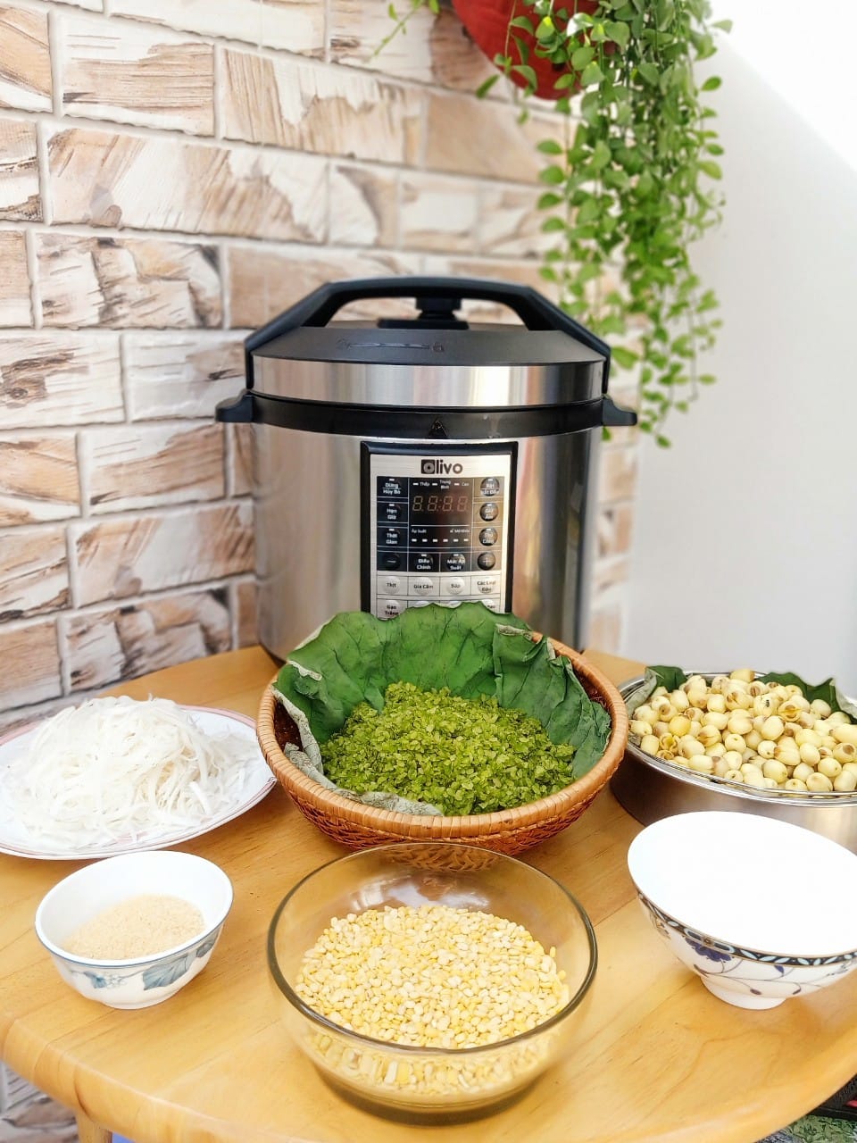 cách nấu xôi cốm hạt sen chuẩn vị Hà thành