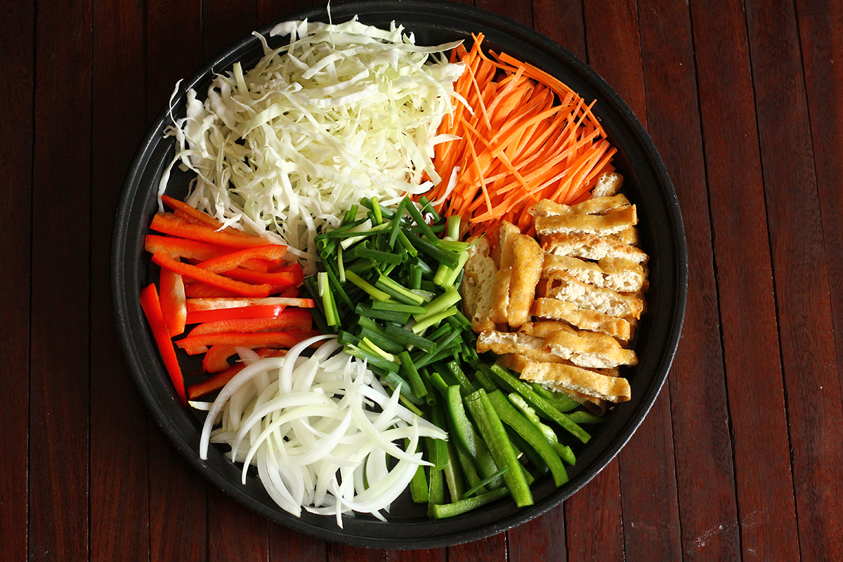 cách làm bún gạo xào chay