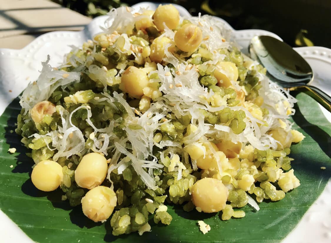 cách nấu xôi cốm hạt sen chuẩn vị Hà thành