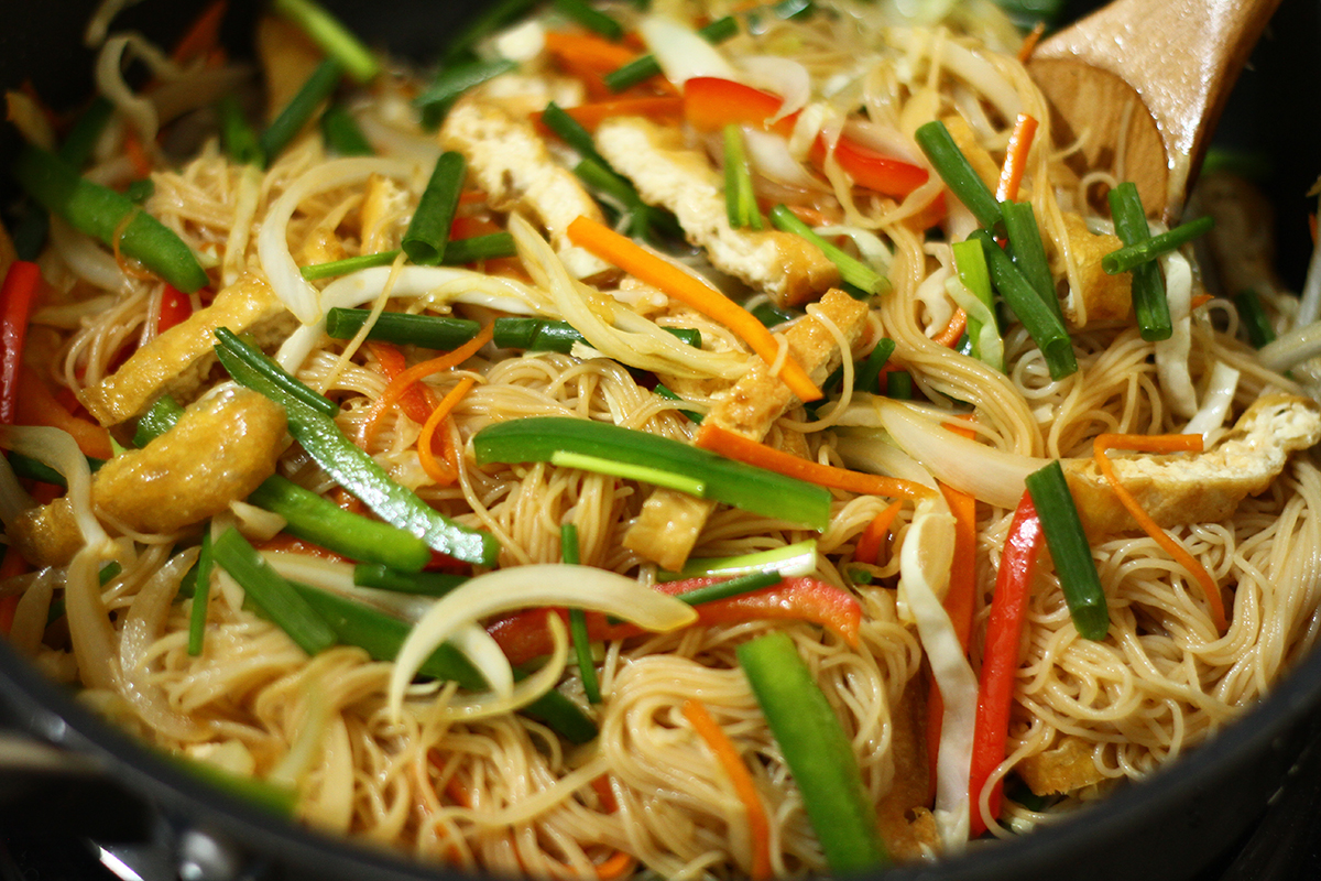 cách làm bún gạo xào chay