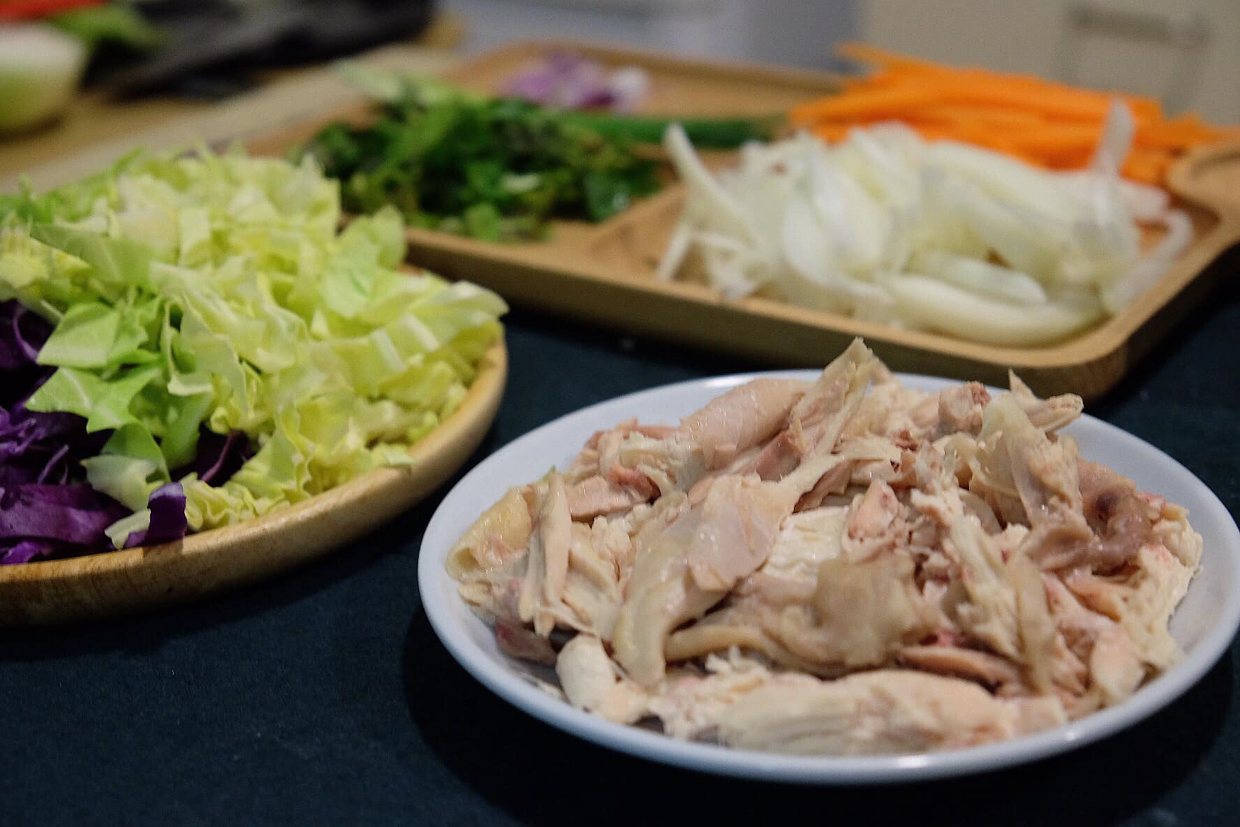 cách làm gỏi gà rau răm