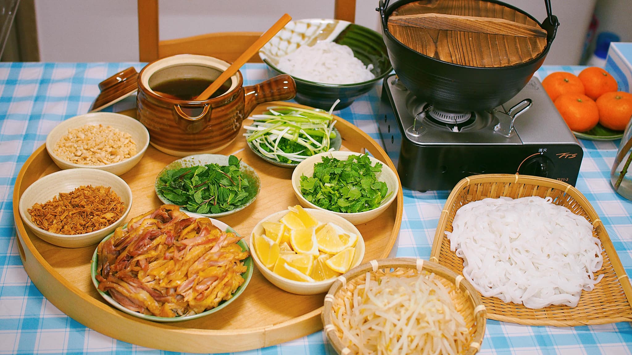 cách làm phở gà trộn