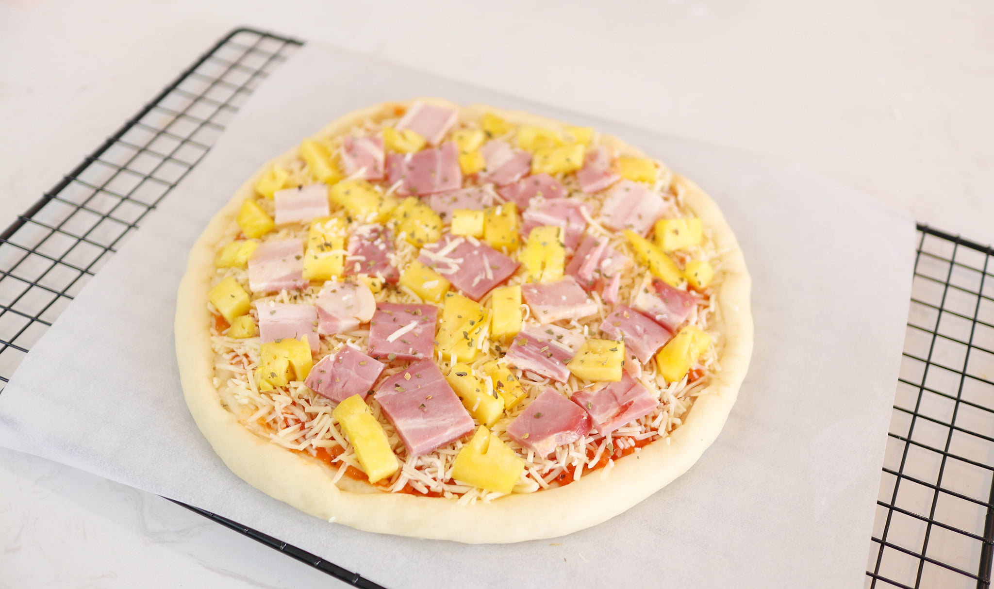 cách làm pizza bằng nồi chiên không dầu