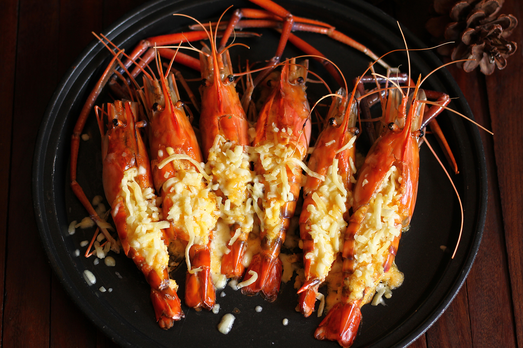 cách làm tôm nướng phô mai bằng nồi chiên không dầu