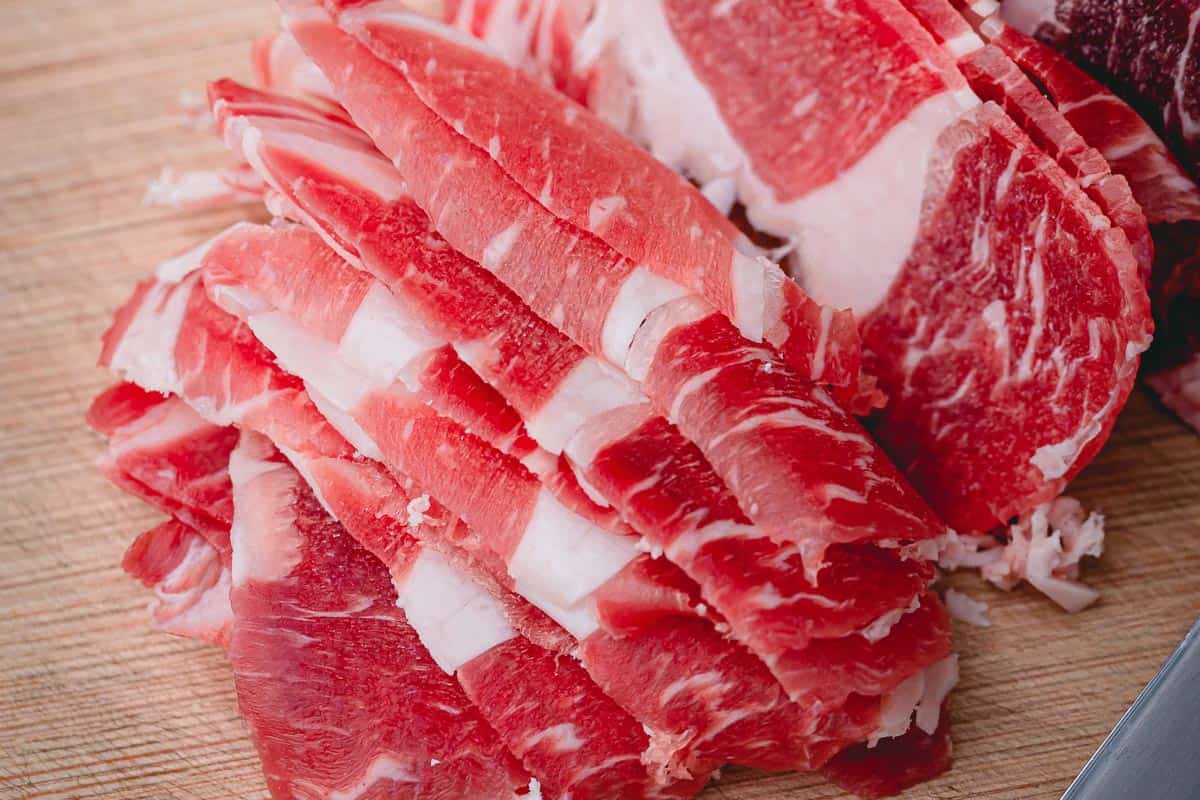 cách thái thịt bò mỏng