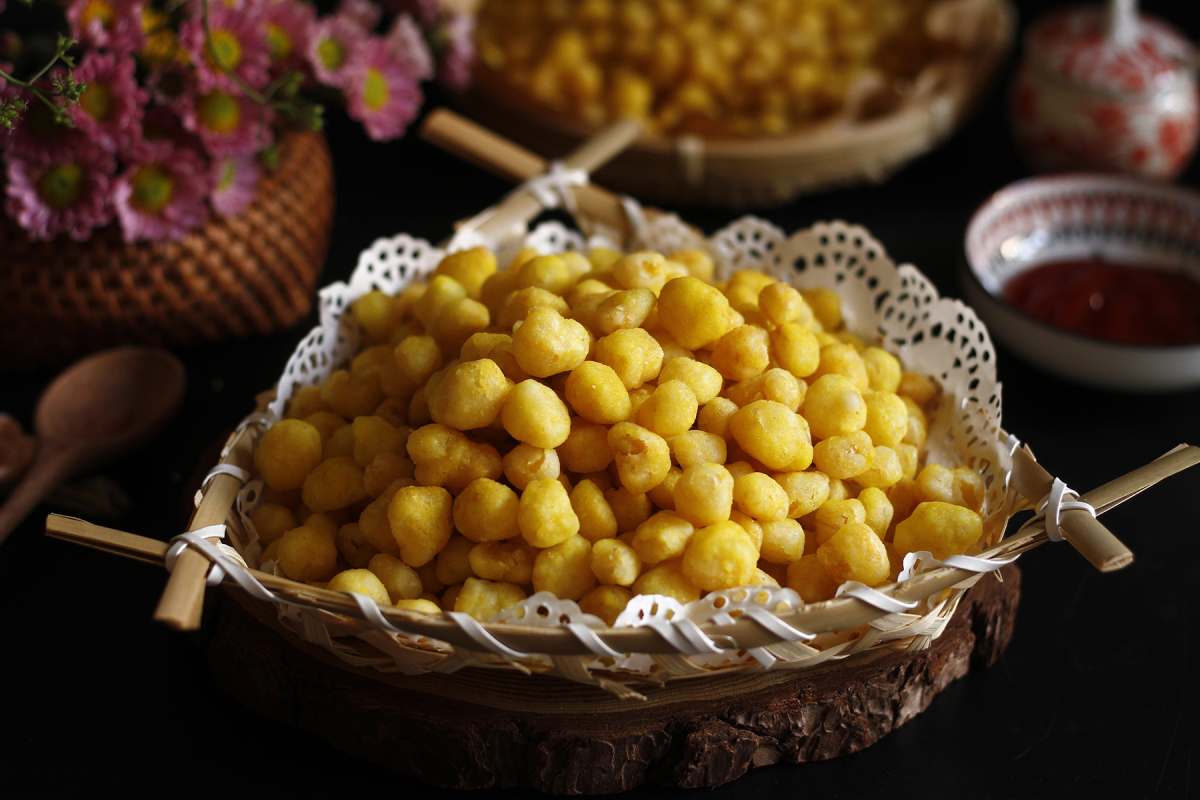 cách làm ngô chiên bơ tại nhà