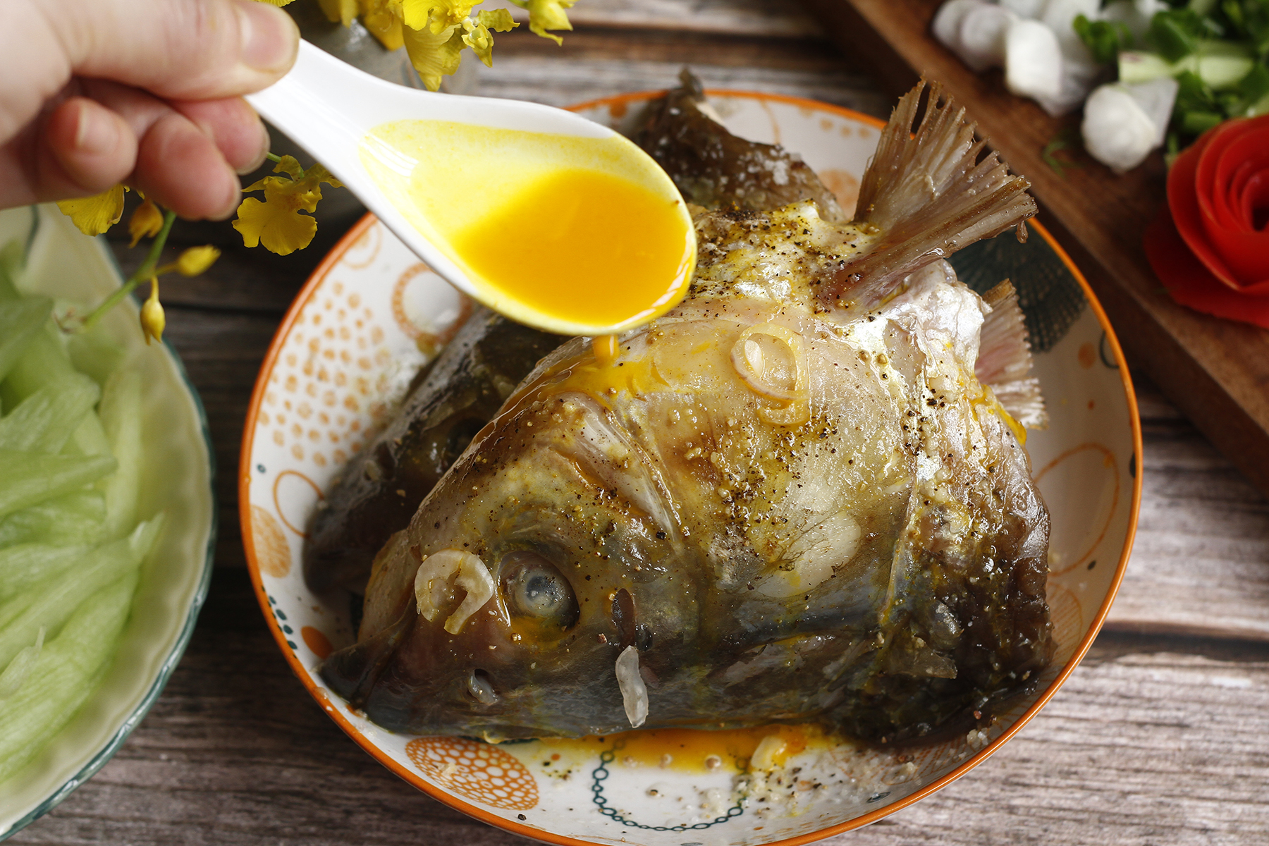 cách nấu canh cá dọc mùng