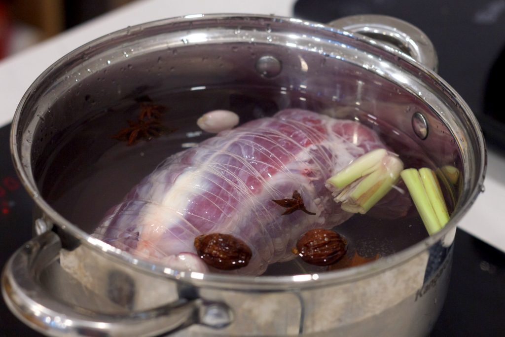 cách làm bắp bò ngâm rau tiến vua