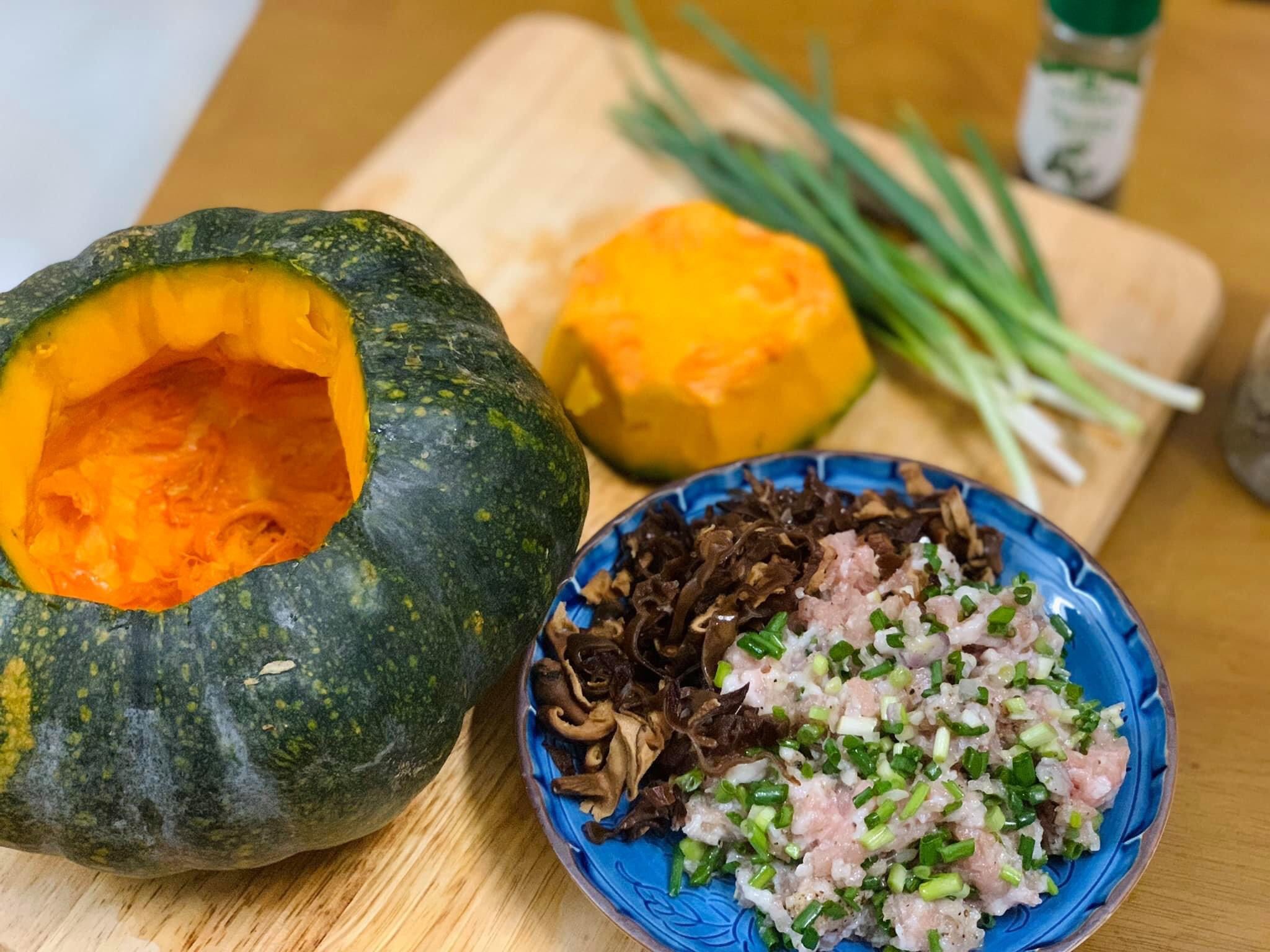 cách làm bí đỏ nhồi thịt
