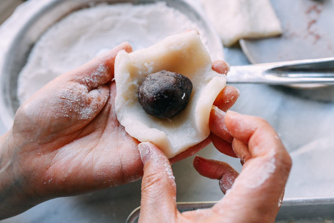 cách làm bánh mochi nhân đậu đỏ