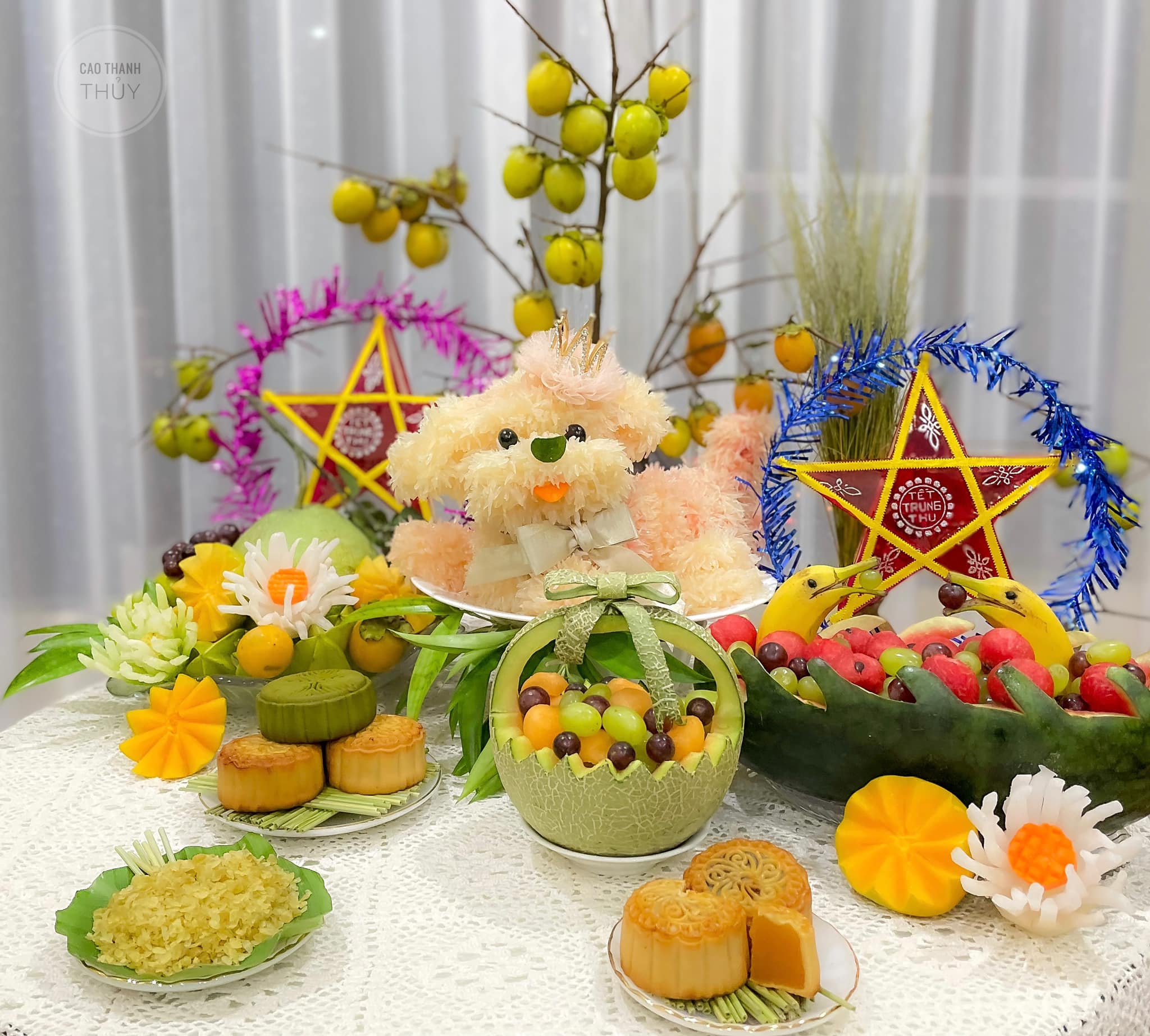 Cách trang trí mâm ngũ quả trung thu