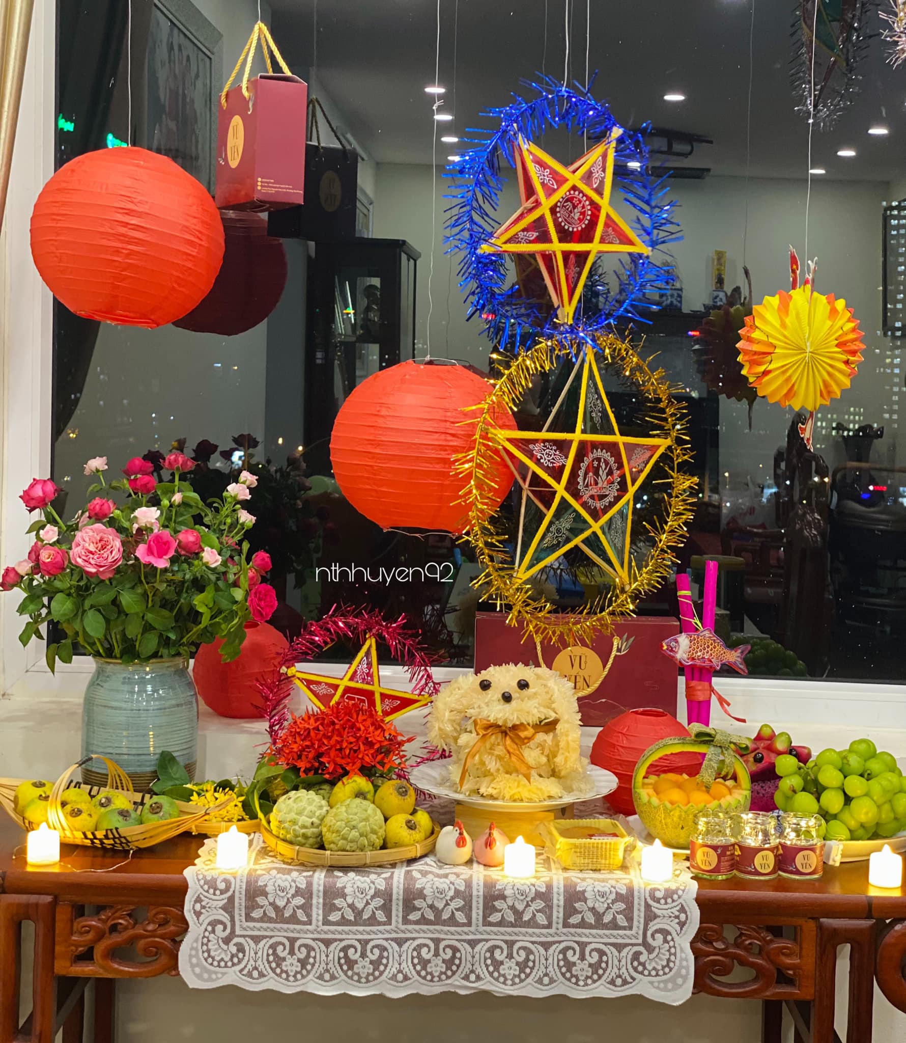 Cách trang trí mâm ngũ quả trung thu