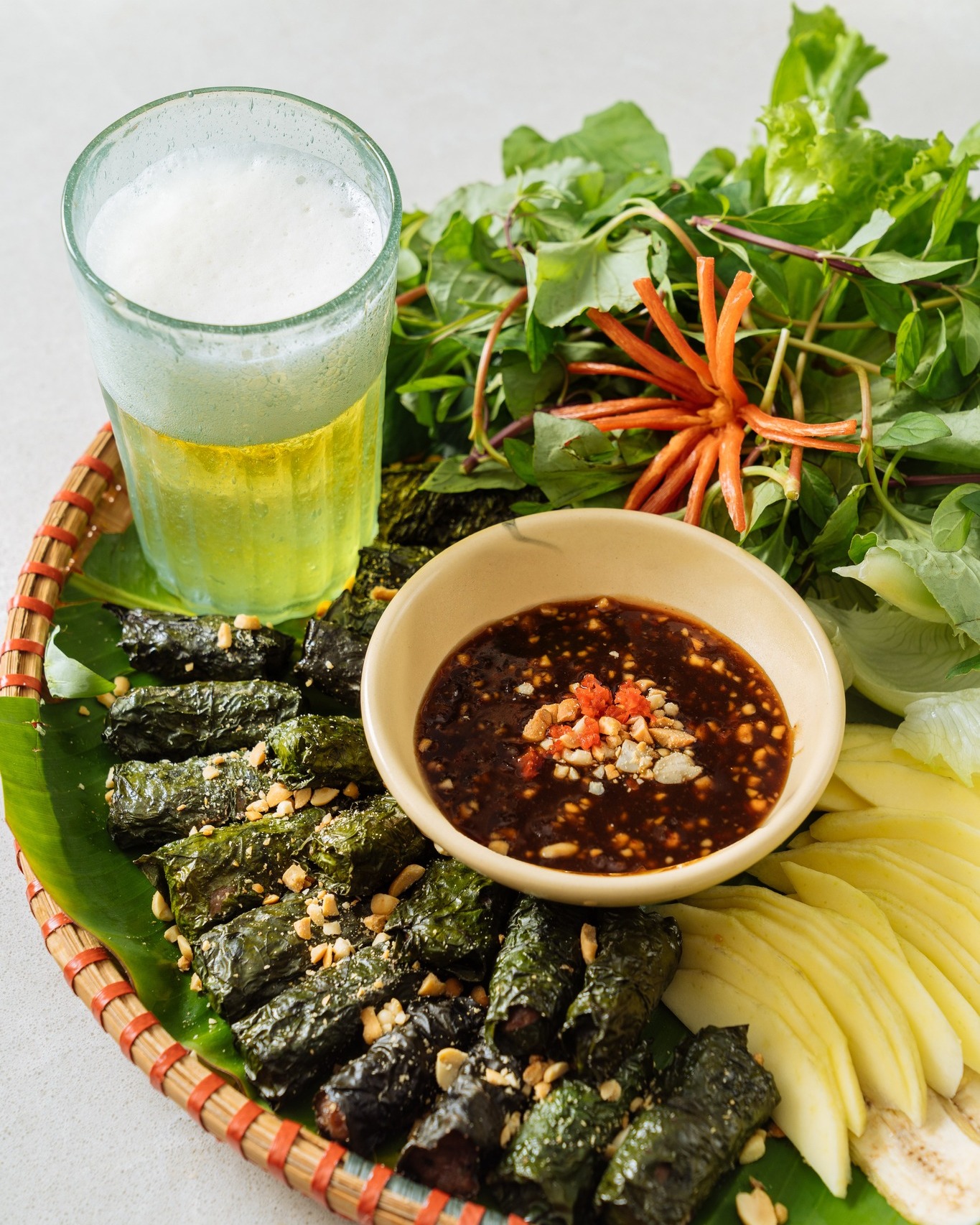 cách làm bò nướng lá lốt